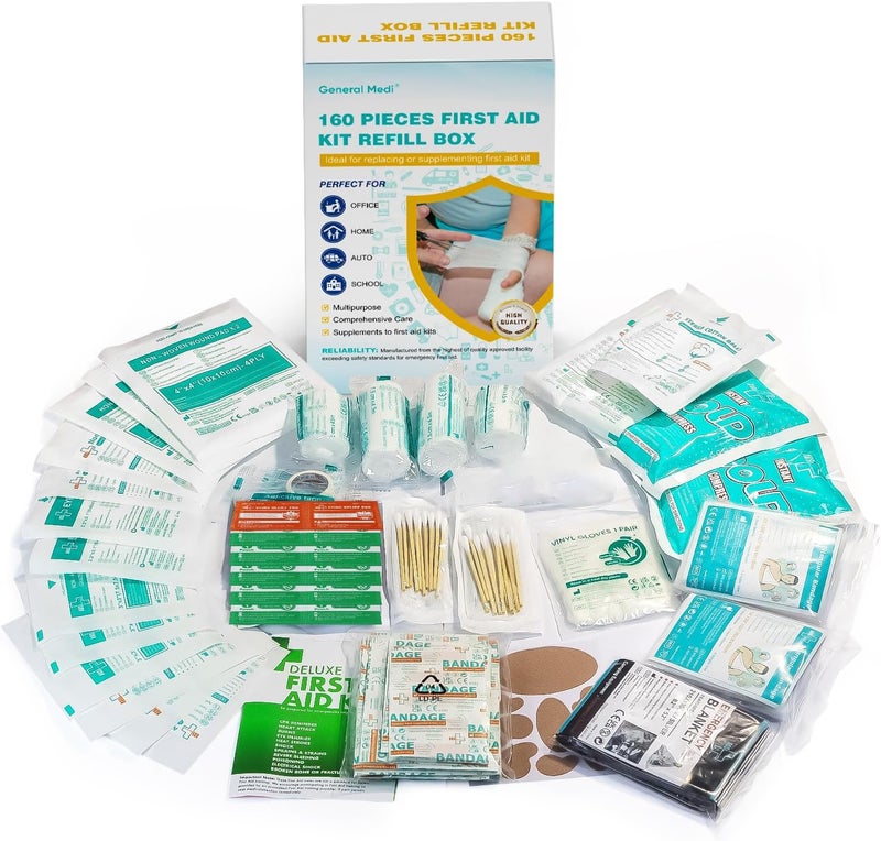 General Medi 160 Piece First Aid Kit Refill - Image 1